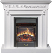 Каминокомплект Valletta - Белый (Ширина 1040 мм) с очагом Majestic FX Black