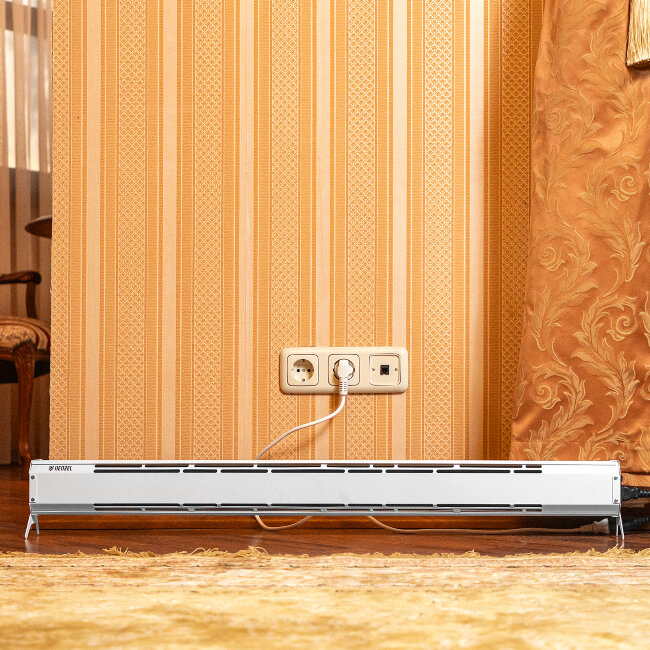 Конвектор электрический плинтусный ATRIC-300, 230 В, 300 Вт, ТЭН Denzel