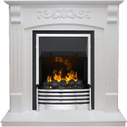 Каминокомплект Sorrento - Белый дуб с очагом Flagstaff