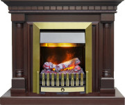 Каминокомплект Dallas - Темный дуб с очагом Danville Antique Brass FB2