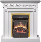 Каминокомплект Valletta - Белый (Ширина 1040 мм) с очагом Majestic FX M Brass Каминокомплект Valletta - Белый (Ширина 1040 мм) с очагом Majestic FX M Brass