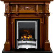 Каминокомплект Oxford - Орех с очагом Flagstaff