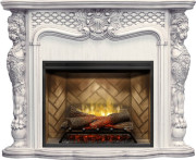 Каминокомплект Castle - Слоновая кость с темной патиной с очагом Revillusion RBF30