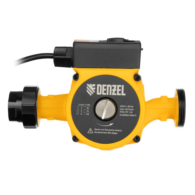 Циркуляционный насос CP25-6, напор 6 м, 50 л/мин, 1 м кабель, монт. длина 180 мм Denzel Циркуляционный насос CP25-6, напор 6 м, 50 л/мин, 1 м кабель, монт. длина 180 мм Denzel