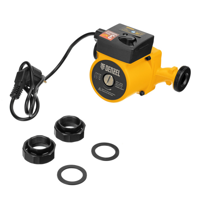 Циркуляционный насос CP25-6, напор 6 м, 50 л/мин, 1 м кабель, монт. длина 180 мм Denzel Циркуляционный насос CP25-6, напор 6 м, 50 л/мин, 1 м кабель, монт. длина 180 мм Denzel