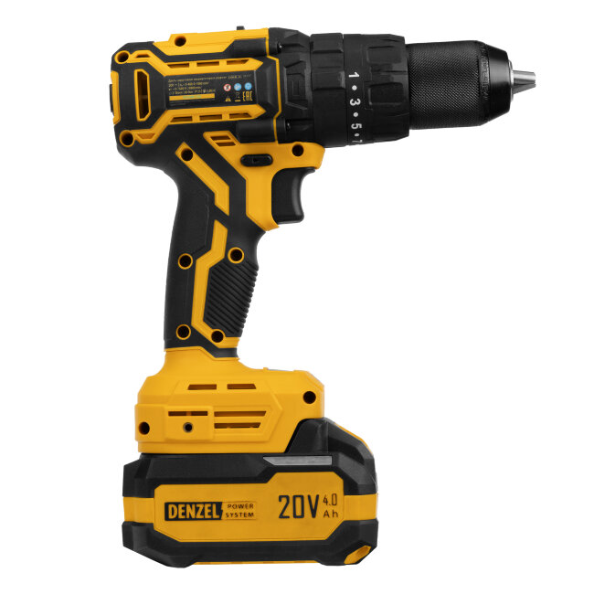 Дрель-шуруповерт аккумуляторная ударная бесщет. CIDH-BL-20, Li-Ion, 20 В// Denzel