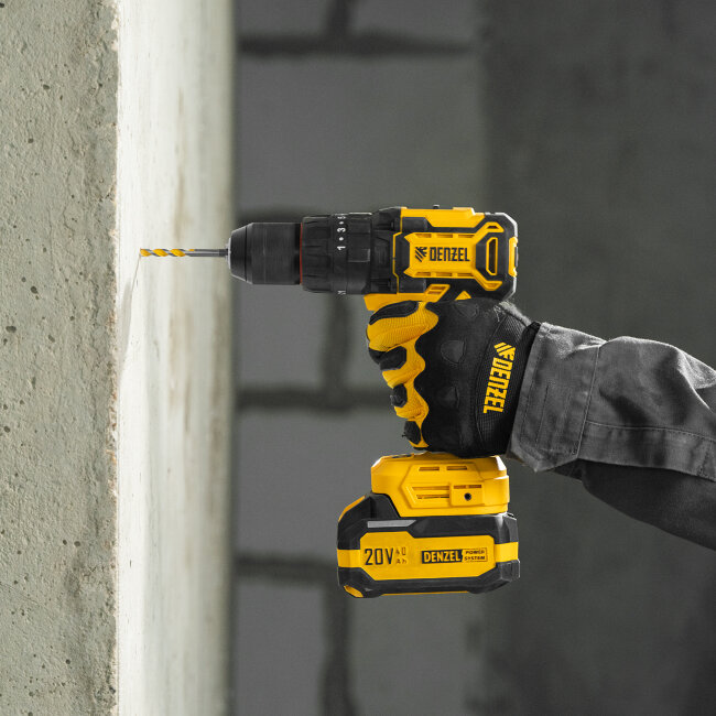 Дрель-шуруповерт аккумуляторная ударная бесщет. CIDH-BL-20, Li-Ion, 20 В// Denzel