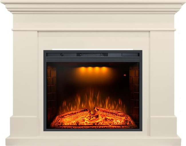 Каминокомплект California - Слоновая кость с очагом Emerald 28