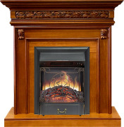 Каминокомплект Valletta - Орех с очагом Majestic FX Black