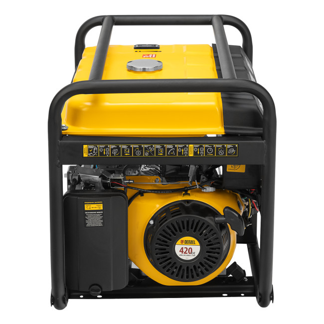 Генератор бензиновый PS 55 EA, 5.5 кВт, 230 В, 25 л, коннектор автоматики, электростартер Denzel Генератор бензиновый PS 55 EA, 5.5 кВт, 230 В, 25 л, коннектор автоматики, электростартер Denzel