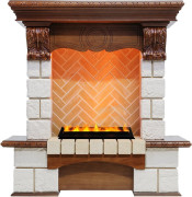 Каминокомплект Pierre Luxe - Дуб / Шампань (Высота 975мм) с очагом Cassette 400 LNH-INT PS (без дров) Каминокомплект Pierre Luxe - Дуб / Шампань (Высота 975мм) с очагом Cassette 400 LNH-INT PS (без дров)