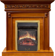 Каминокомплект Valletta - Орех с очагом Majestic FX M Brass Каминокомплект Valletta - Орех с очагом Majestic FX M Brass