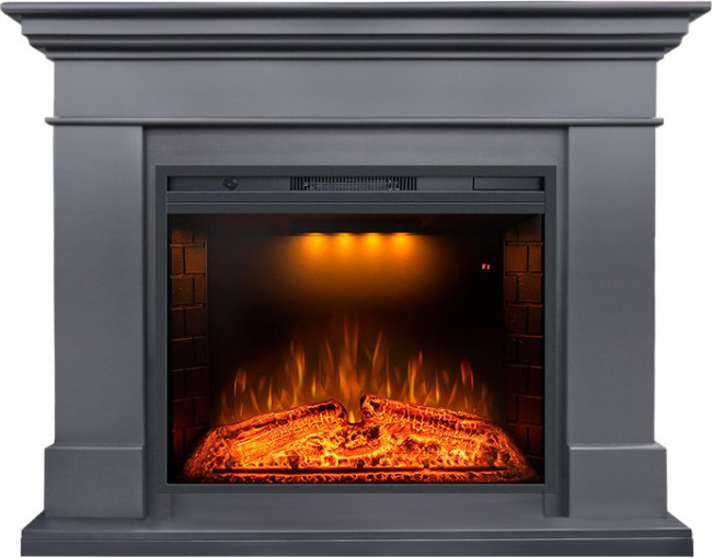 Каминокомплект California - Серый графит с очагом Emerald 28