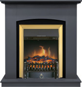 Каминокомплект Barcelona SFT (Разборный) - Серый графит с очагом Fobos FX Brass