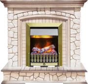 Каминокомплект Preston - Белый/Слоновая кость с патиной с очагом Danville Antique Brass FB2