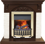 Каминокомплект Bern Сланец мелкий белый / Темный дуб с очагом Danville Brass FB2 Каминокомплект Bern Сланец мелкий белый / Темный дуб с очагом Danville Brass FB2