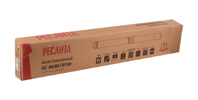 Скважинный насос Ресанта НС 50/85 Проф (d.75 mm, кабель 50 м)
