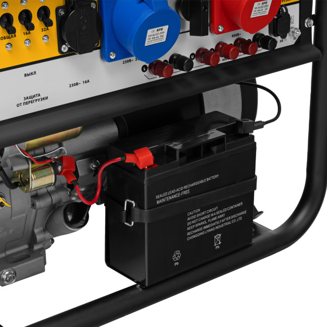 Генератор бензиновый PS 90 ED-3, 9.0 кВт, переключение режима 230 В/400 В, 25 л, электростартер Denzel Генератор бензиновый PS 90 ED-3, 9.0 кВт, переключение режима 230 В/400 В, 25 л, электростартер Denzel