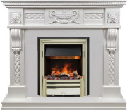 Каминокомплект Corsica - Матовый белый (Ширина 1100) с очагом Cavendish