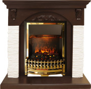 Каминокомплект Bern Сланец мелкий белый / Темный дуб с очагом Atherton Каминокомплект Bern Сланец мелкий белый / Темный дуб с очагом Atherton