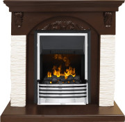 Каминокомплект Bern Сланец мелкий белый / Темный дуб с очагом Flagstaff Каминокомплект Bern Сланец мелкий белый / Темный дуб с очагом Flagstaff