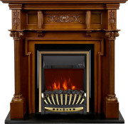 Каминокомплект Oxford - Орех с очагом Aspen Gold