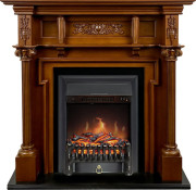 Каминокомплект Oxford - Орех с очагом Fobos FX Black