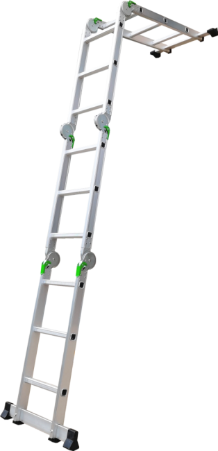 Лестница трансформер стальная, алюминиевые ступени 4x4 TM-504С