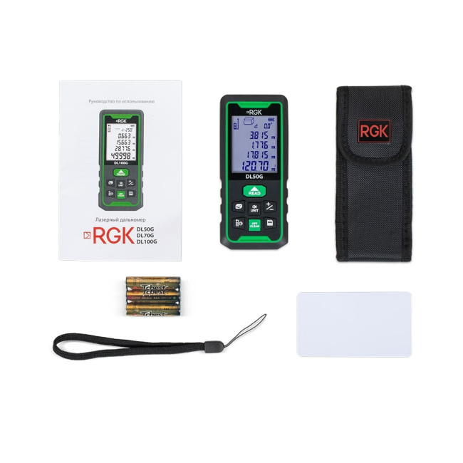 Лазерный дальномер RGK DL70G (с поверкой) - зеленый луч Лазерный дальномер RGK DL70G (с поверкой) - зеленый луч