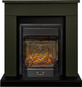 Каминокомплект Bergen (Разборный) - Темная олива (Ширина 900 мм) с очагом Majestic FX M Black RC