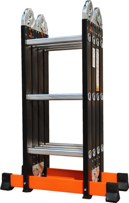 Лестница трансформер стальная, алюминиевые ступени 4x5 TM-505С