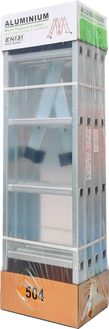 Лестница трансформер стальная, алюминиевые ступени 4x5 TM-505С