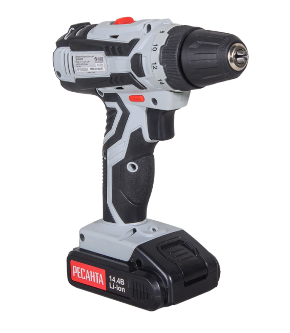Дрель-шуруповерт аккумуляторная ДА-14-2ЛК Ресанта