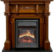 Каминокомплект Oxford - Орех с очагом Majestic FX Black