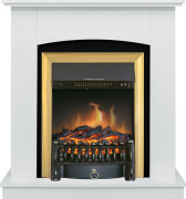 Каминокомплект Barcelona SFT (Разборный) - Белый с очагом Fobos FX Brass