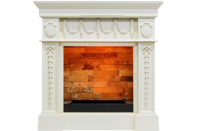 Каминокомплект Ampir - Слоновая кость с очагом Cassette 400 LNH-INT PS (без дров)