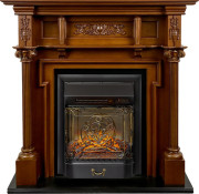 Каминокомплект Oxford - Орех с очагом Majestic FX M Black RC