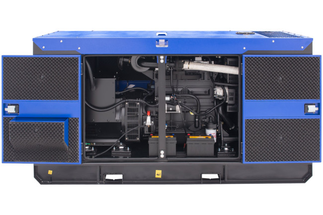 Дизельный генератор ТСС ЭД-40-Т400 с АВР в шумозащитном кожухе на прицепе Дизельный генератор ТСС ЭД-40-Т400 с АВР в шумозащитном кожухе на прицепе