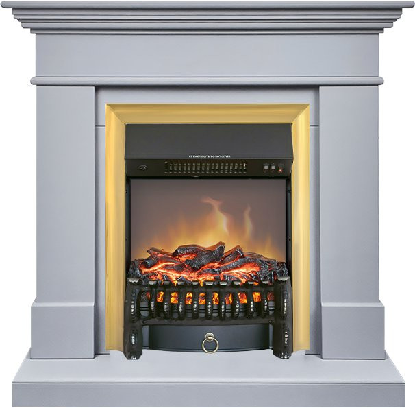 Каминокомплект California STD CRM (Разборный) - Санд смоук с очагом Fobos FX M Brass