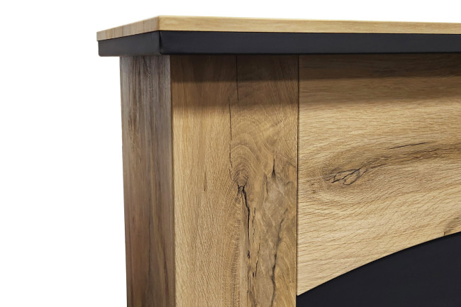 Каминокомплект Barcelona (Разборный) - Дуб галифакс с очагом Majestic FX Brass