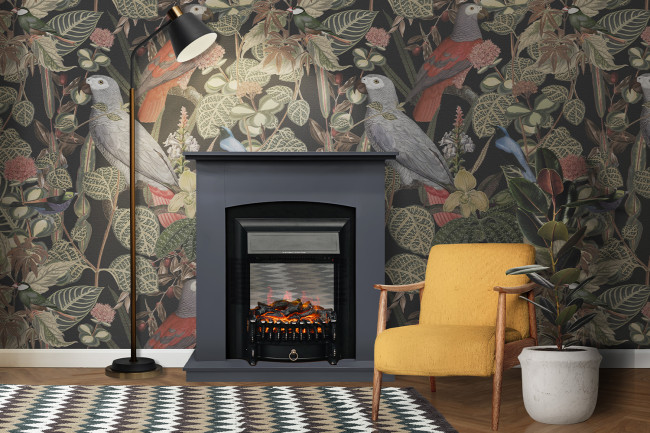 Каминокомплект Barcelona (Разборный) - Дуб галифакс с очагом Majestic FX Brass