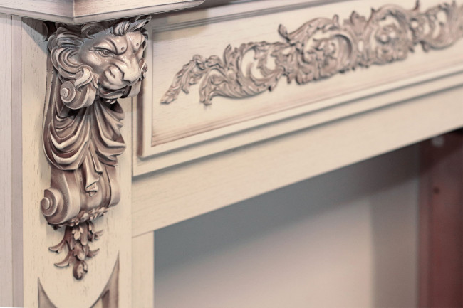 Каминокомплект Lancaster - Слоновая кость с очагом XHD23L-INT