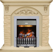 Каминокомплект Bern Сланец крупный бежевый / Алебастр темная патина с очагом Danville Chrome FB2 Каминокомплект Bern Сланец крупный бежевый / Алебастр темная патина с очагом Danville Chrome FB2