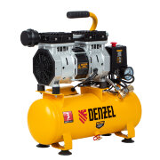 Компрессор DLS650/10 безмаслянный малошумный 650 Вт, 120 л/мин, ресивер 10 л Denzel Компрессор DLS650/10 безмаслянный малошумный 650 Вт, 120 л/мин, ресивер 10 л Denzel