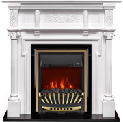 Каминокомплект Oxford - Белый с очагом Aspen Gold