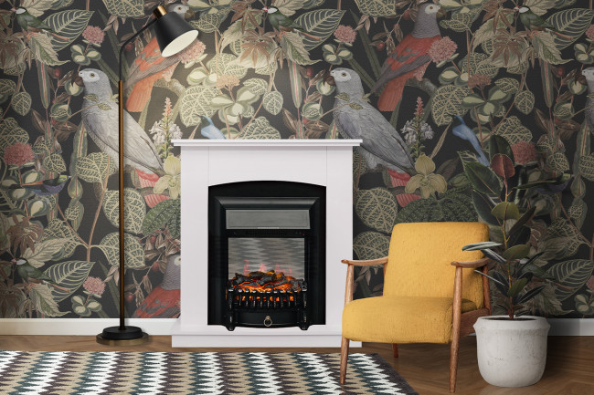 Каминокомплект Barcelona (Разборный) - Дуб галифакс с очагом Fobos FX M Black RC