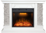 Каминокомплект Avignon - Белый / Сланец серый с очагом Emerald 23