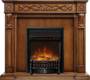 Каминокомплект Neapol - Дуб антик с очагом Fobos FX M Black RC