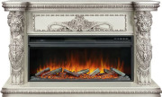 Каминокомплект Windsor 42 - Слоновая кость с темной патиной с очагом Vision 42 LOG LED