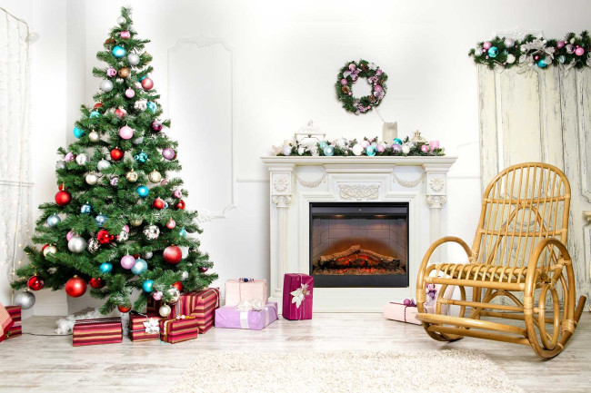 Каминокомплект London - Слоновая кость с очагом Symphony 26'' DF2624L-INT